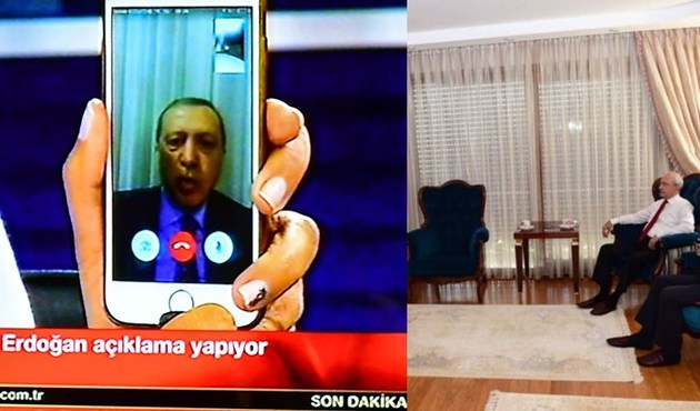 Erdoğan ölüm riskine rağmen İstanbul'a gelirken, Kılıçdaroğlu televizyondan izliyordu...