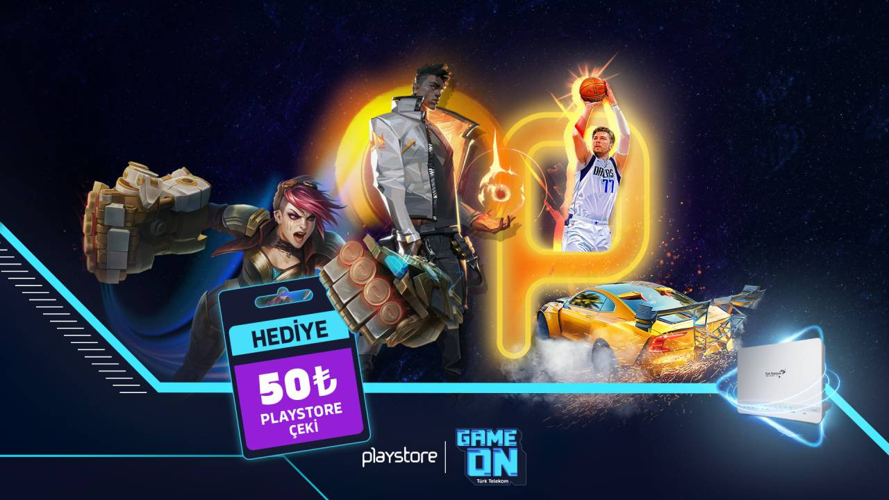 Türk Telekom GAMEON’dan her ay 50 TL Playstore hediye çeki