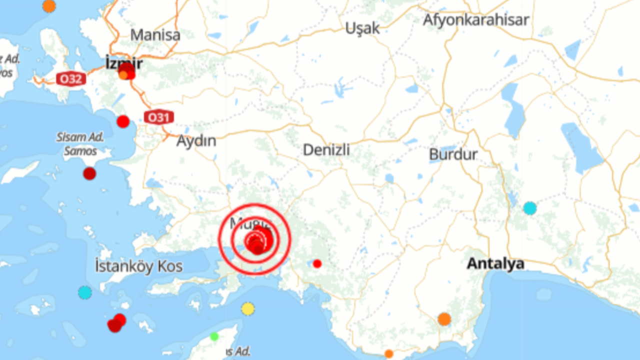 Muğla'da 4.1 büyüklüğünde deprem