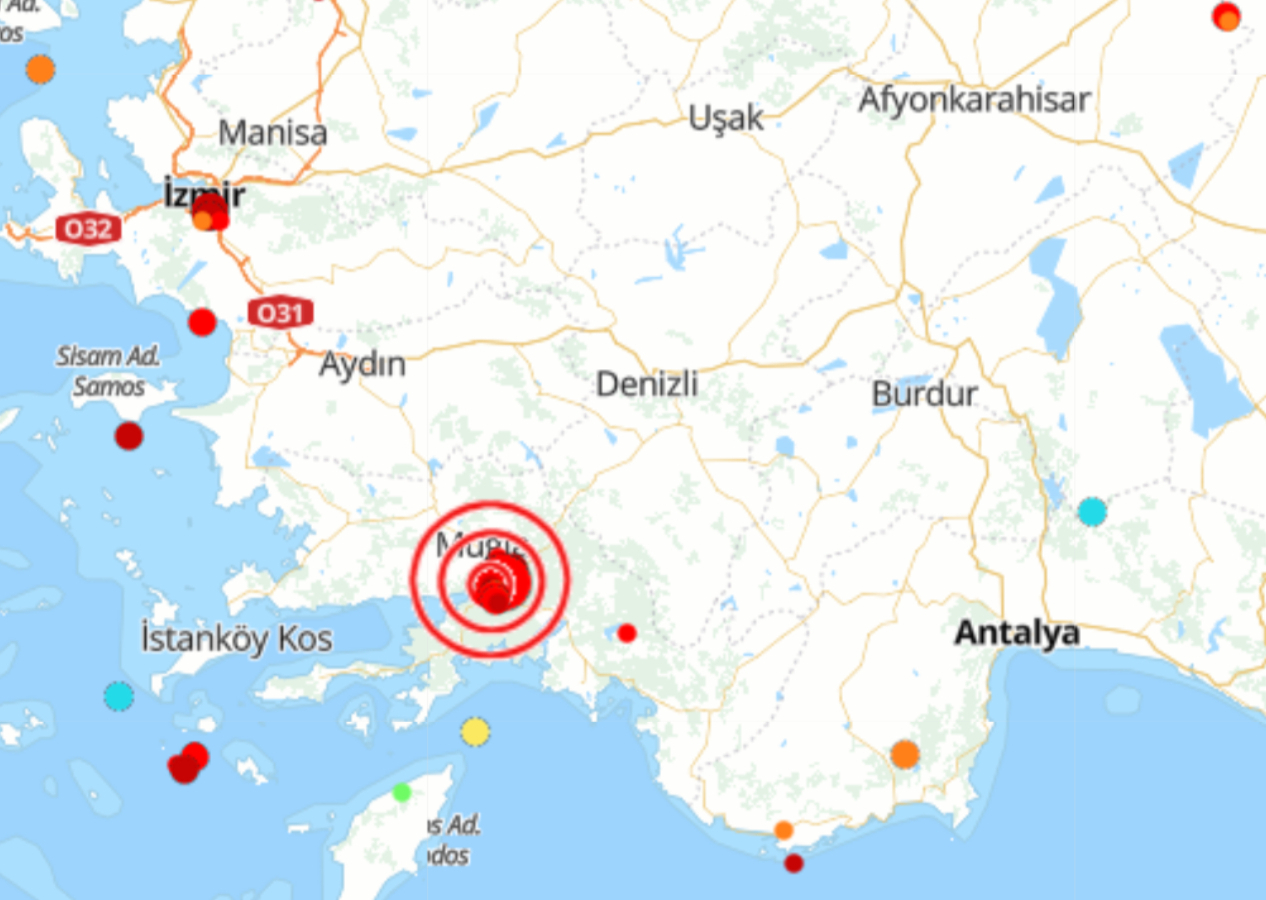 Muğla'da 4.1 büyüklüğünde deprem