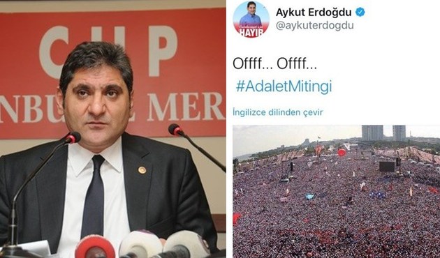 Erdoğdu, Maltepe diye AK Parti mitinginin fotoğrafını kullandı...