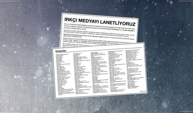 Irkçı medyaya lanet bildirisi