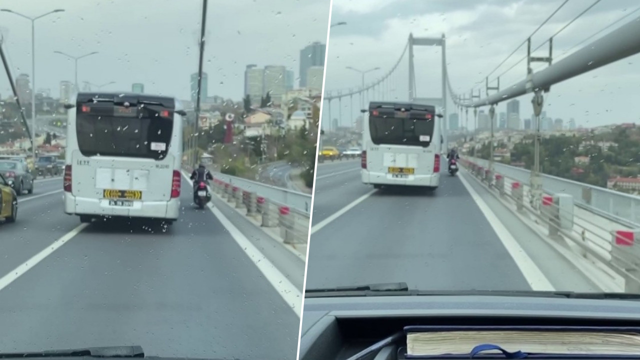 Metrobüs şoföründen alkışlanacak hareket: 15 Temmuz Şehitler Köprüsü’nde motosikletliye siper oldu!