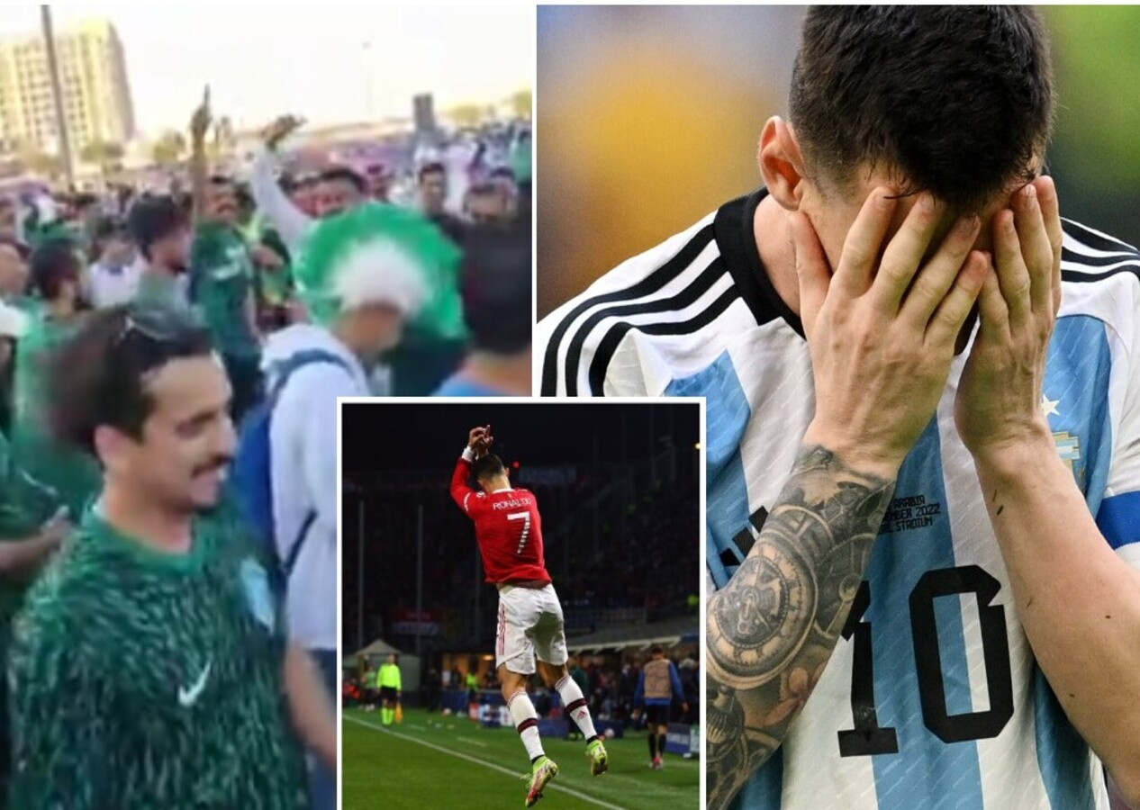 Messi çöktü, Ronaldo fanlarına gün doğdu! Suudi taraftarlar zaferi Portekizlinin gol hareketiyle kutladı...