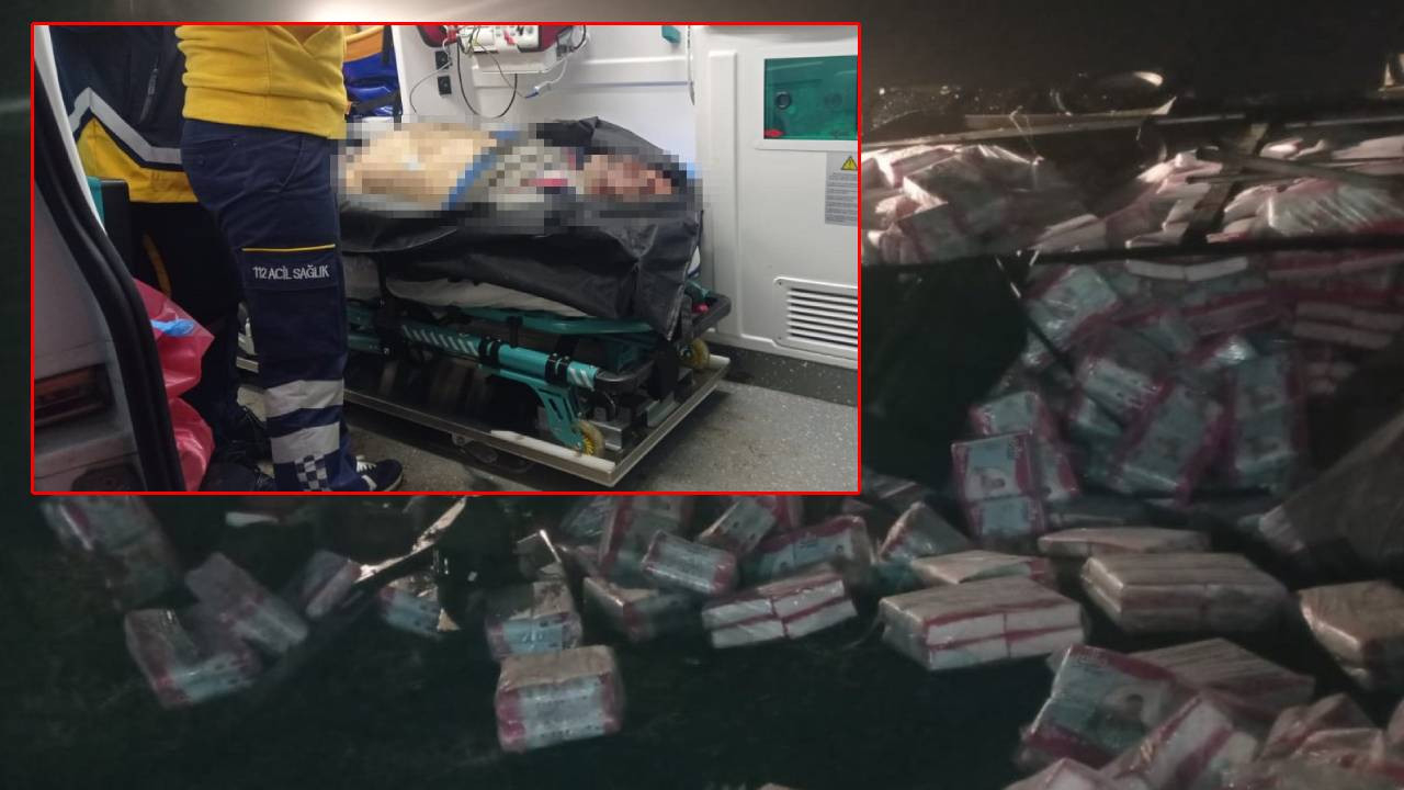 Tır sürücüsü öndeki araca çarpmamak için kendini feda etti!