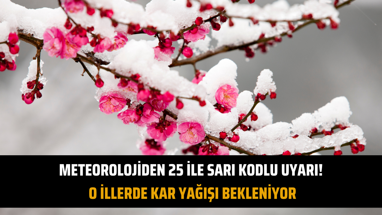 Meteorolojiden 25 ile sarı kodlu uyarı! O illerde kar yağışı bekleniyor