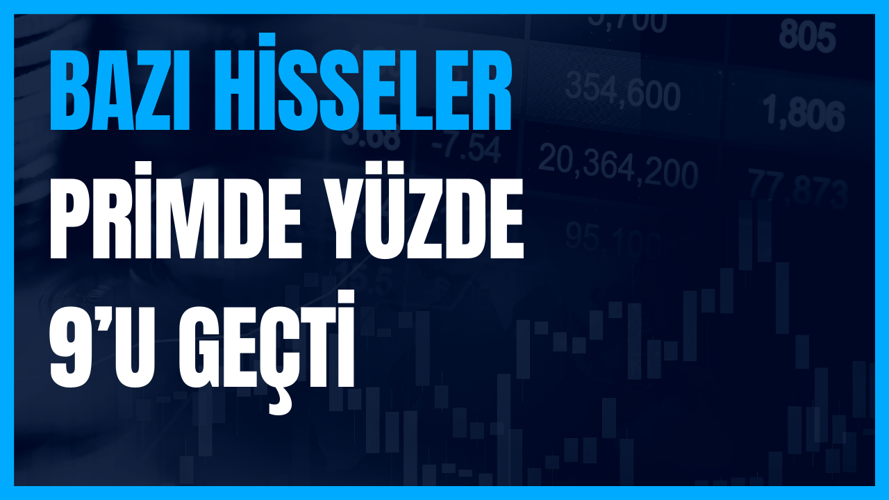 Bazı hisseler primde yüzde 9’u geçti