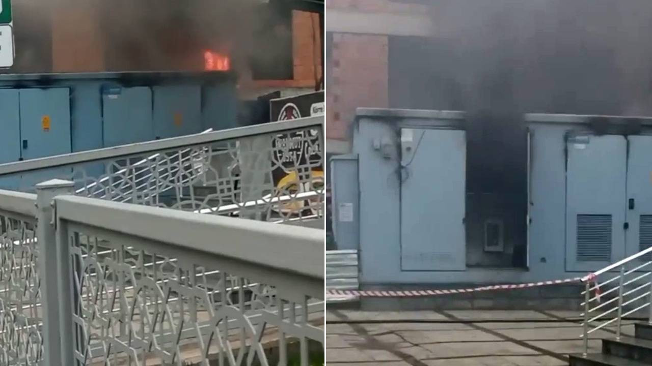 Trafo bomba gibi patladı! İşte o anlar...