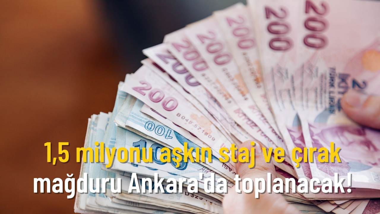 1,5 milyonu aşkın staj ve çırak mağduru Ankara'da toplanacak!