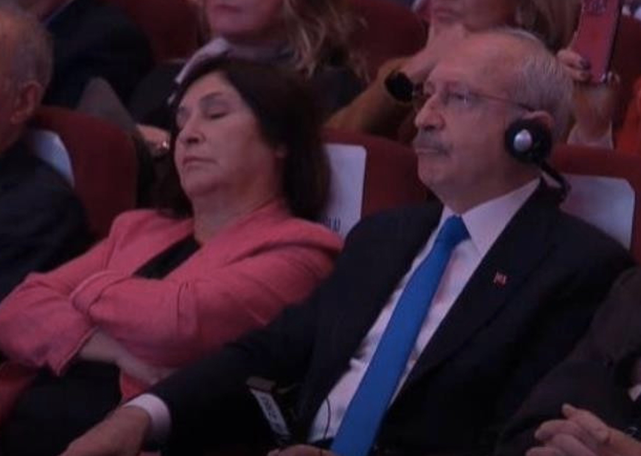 Kılıçdaroğlu 'Vizyon' toplantısı yaptı: Eşi salonda böyle uyudu