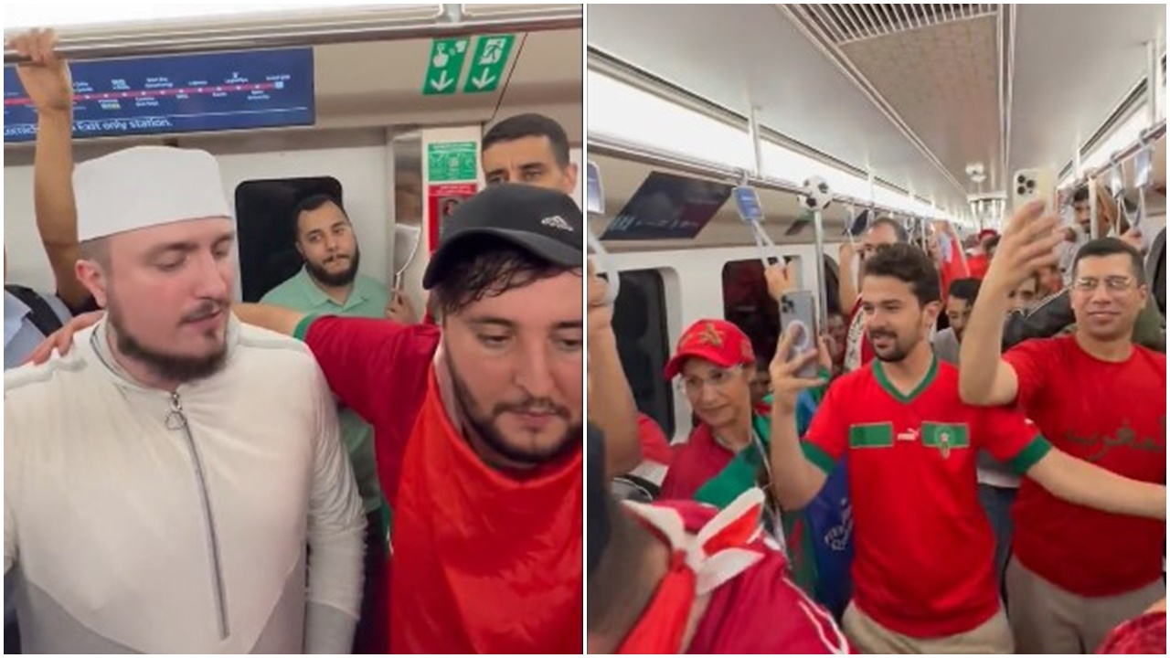Bosnalı hafız Faslı taraftarların isteğini kırmadı! Metroda Haşr suresini okudu