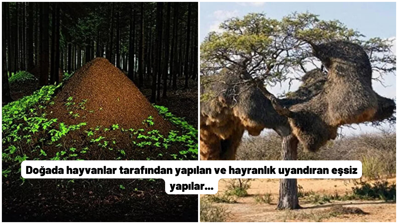 Doğada hayvanlar tarafından yapılan ve hayranlık uyandıran eşsiz yapılar...