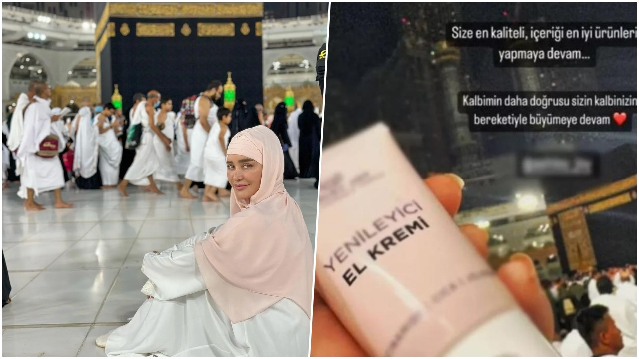 Aslı Şen'in umrede ürün reklamı yapması tepki çekti