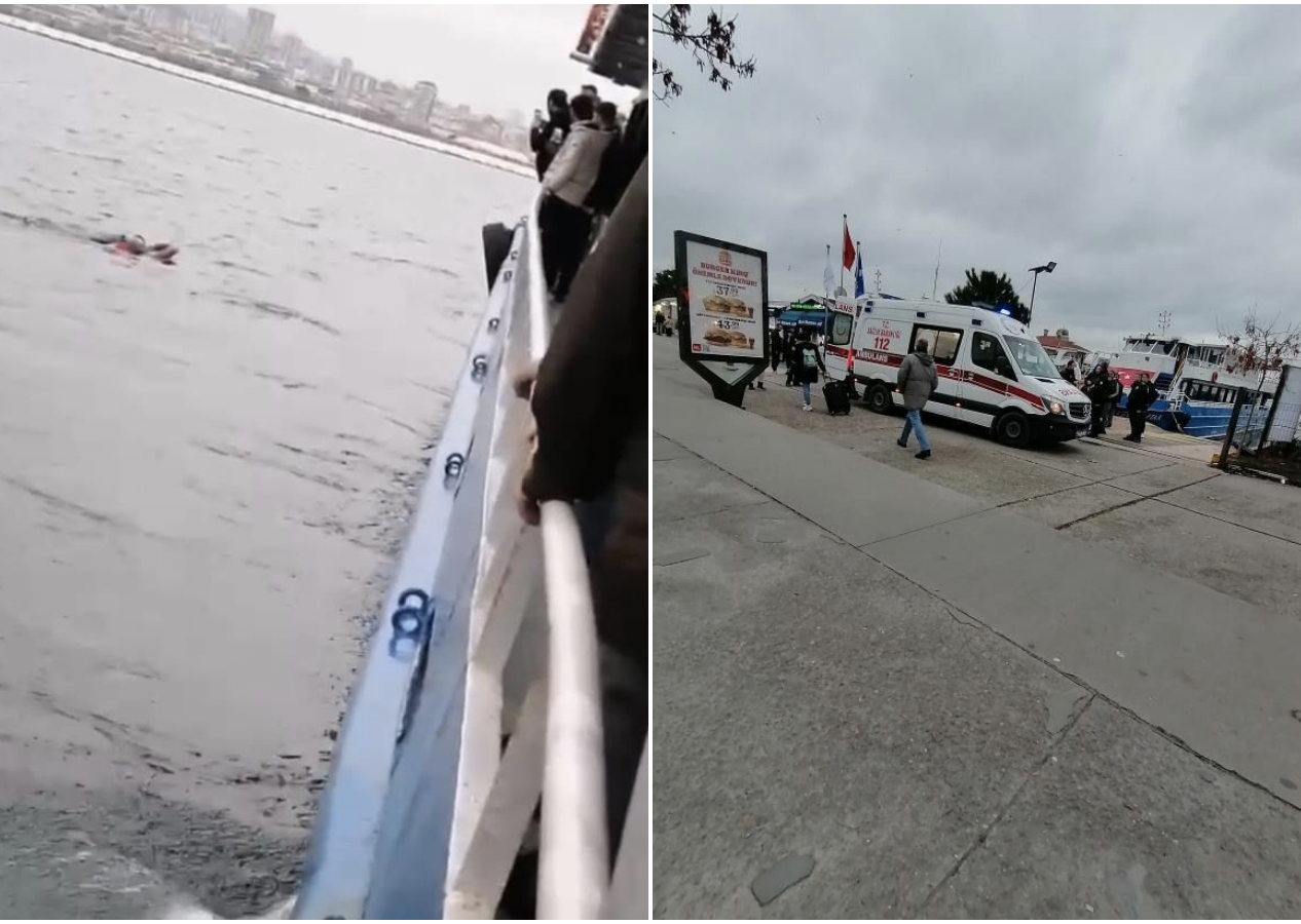 Vapurda korku dolu anlar! Yolcu denize düştü, ekipler seferber oldu