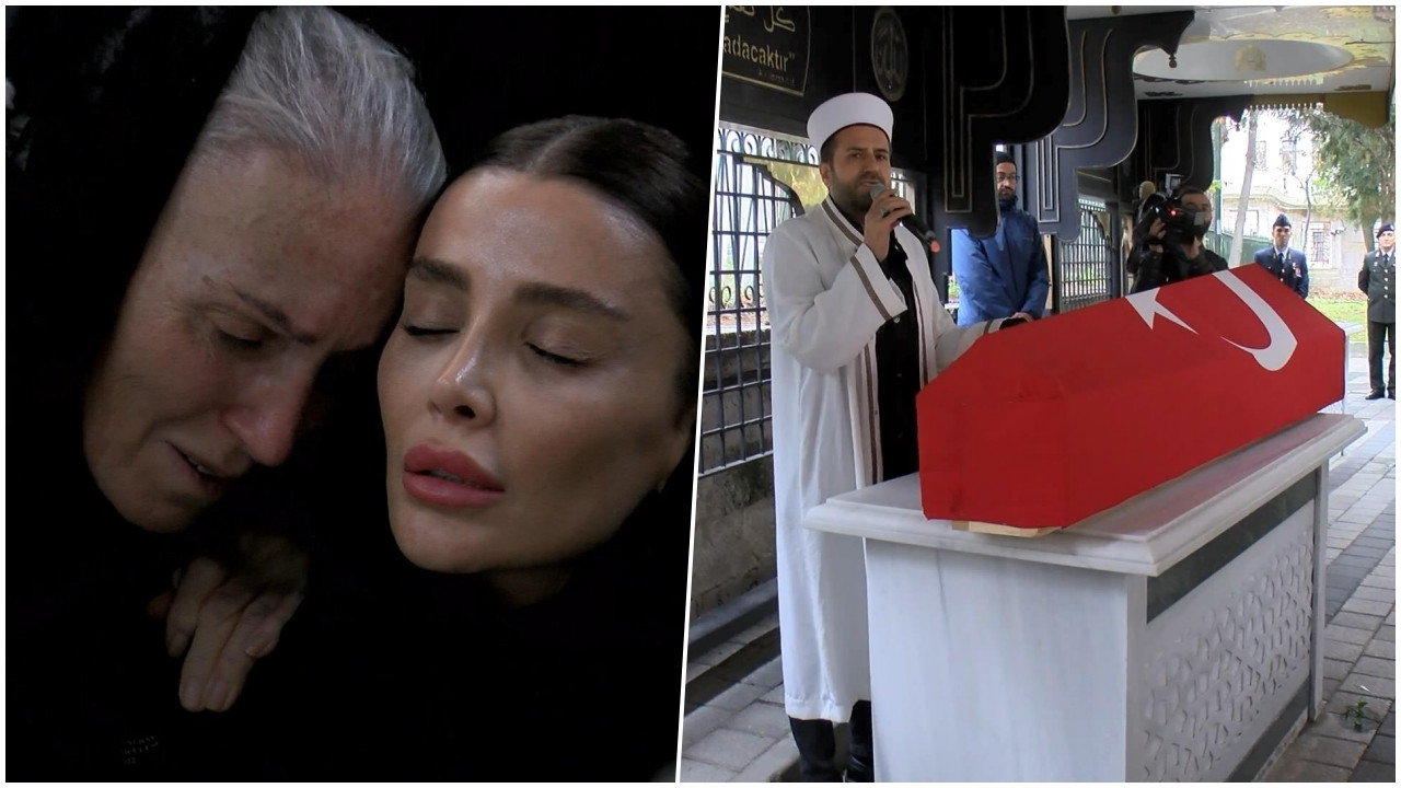 Özge Ulusoy'un babası gözyaşları içinde son yolculuğuna uğurlandı