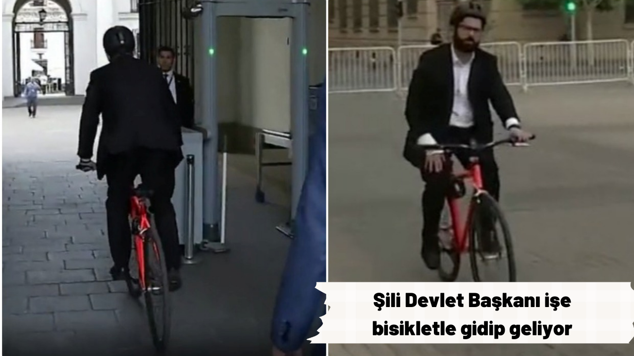 Şili Devlet Başkanı işe bisikletle gidip geliyor