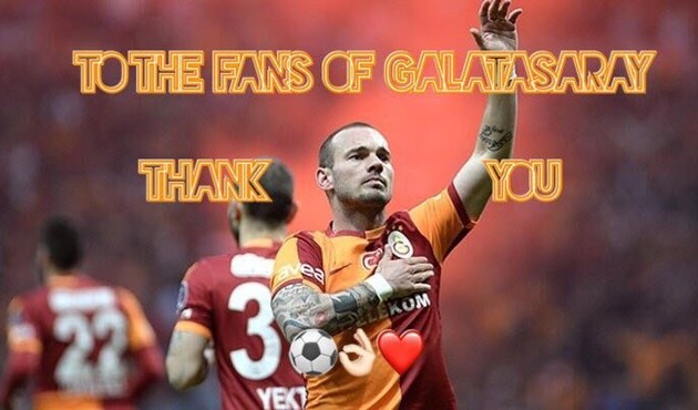 Sneijder'den Galatasaray taraftarlarına veda...