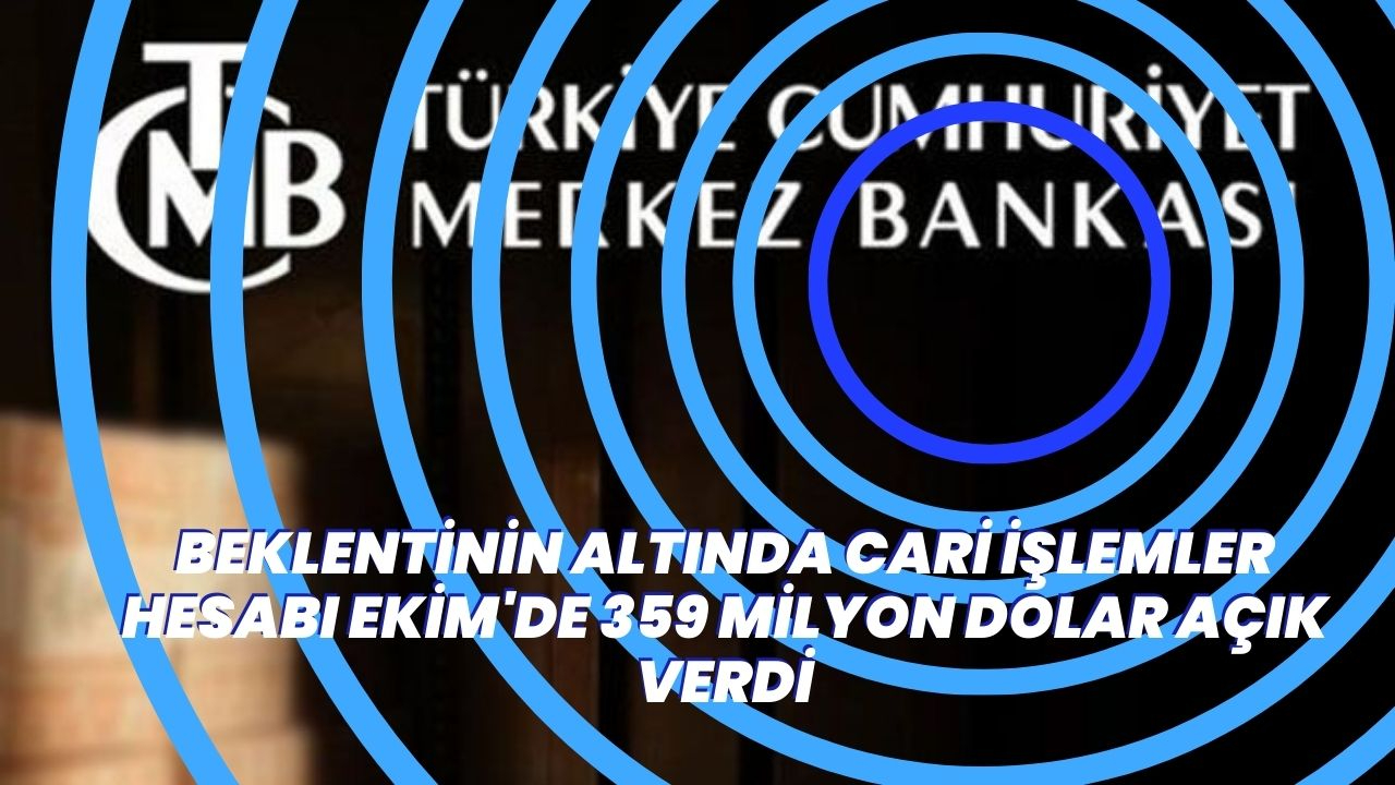 Beklentinin altında Cari işlemler hesabı Ekim'de 359 milyon dolar açık verdi