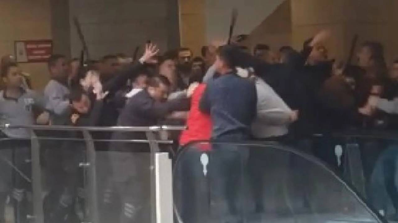Adana Adliyesi'nde dehşet anları! Güvenlik görevlilerini darbettiler