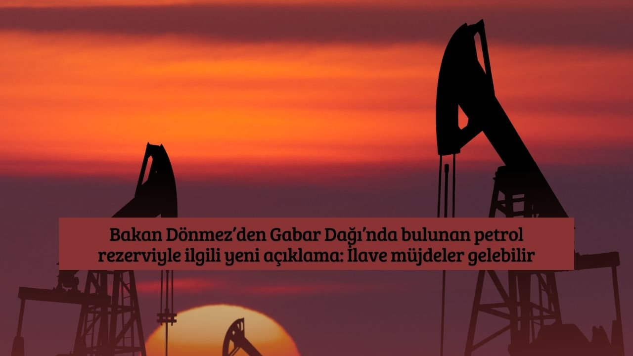 Bakan Dönmez’den Gabar Dağı’nda bulunan petrol rezerviyle ilgili yeni açıklama: İlave müjdeler gelebilir