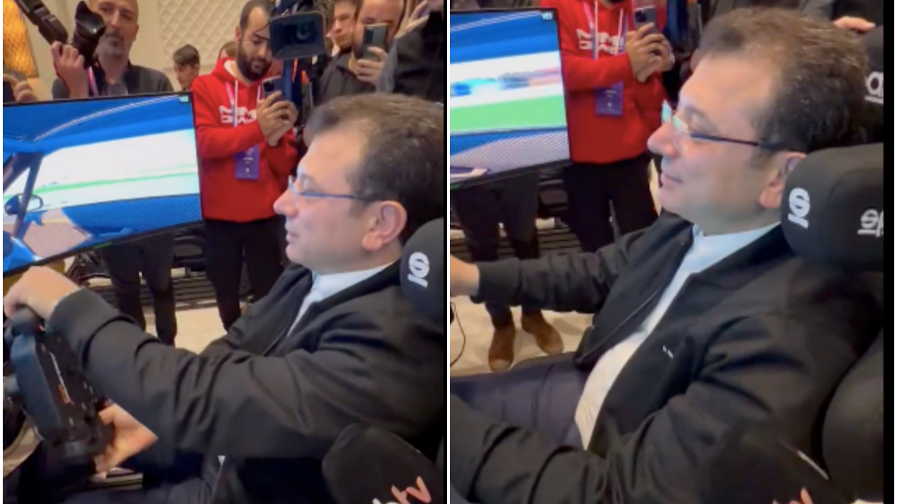 Ekrem İmamoğlu'nun 'üzüntüsü' kısa sürdü: Oyun konsolunda araba yarışı oynadı