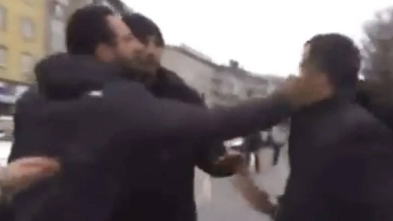 PKK’ya destek vermek için eyleme katılan eski HDP’li vekile polisten tokat!