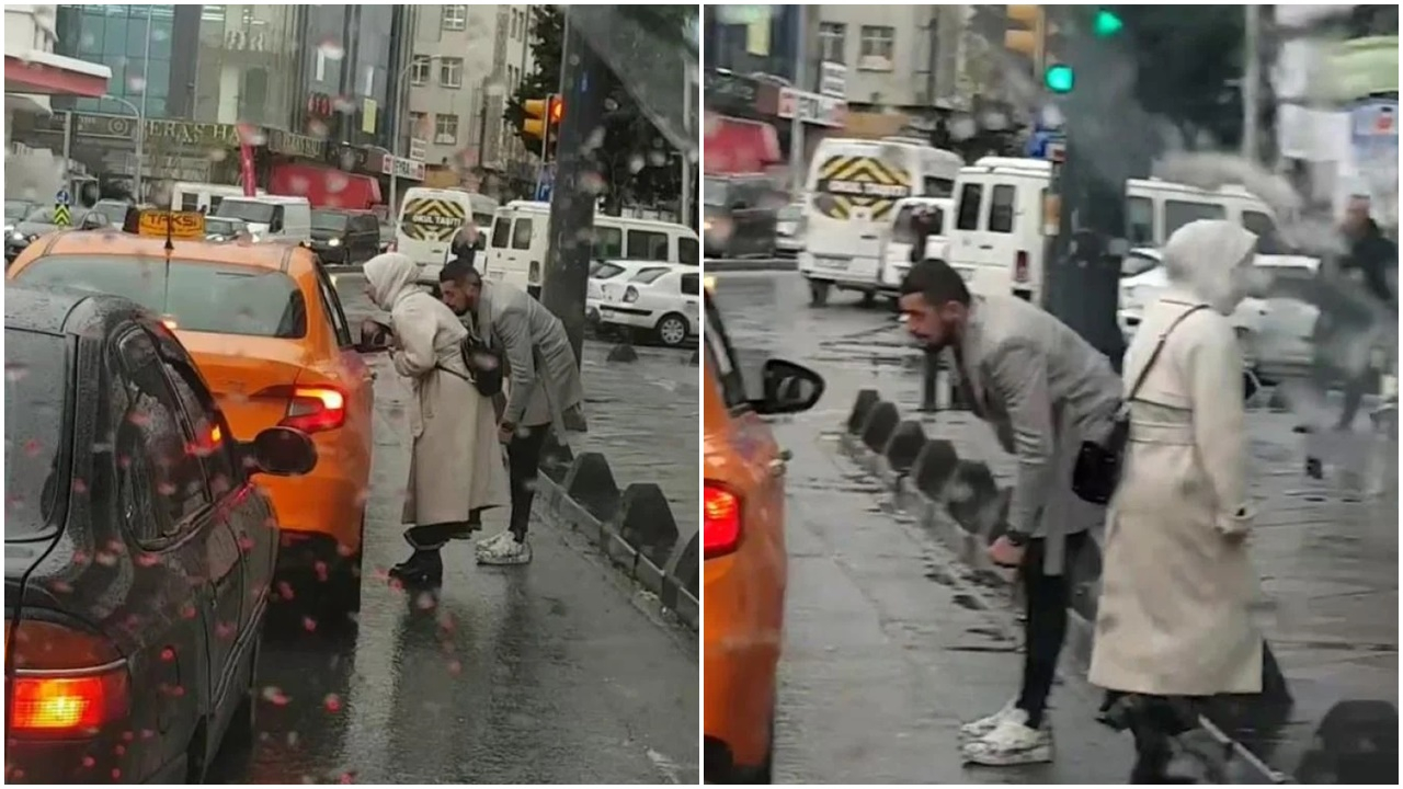 İstanbul'da müşteri seçen taksici böyle görüntülendi