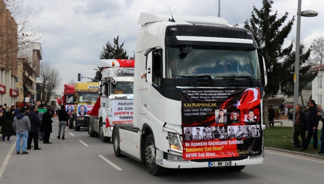 Tırcılardan Mehmetçik’e destek konvoyu!