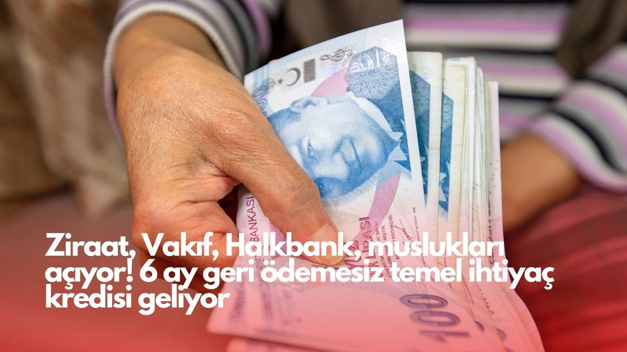 Ziraat, Vakıf, Halkbank, muslukları açıyor! 6 ay geri ödemesiz temel ihtiyaç kredisi geliyor