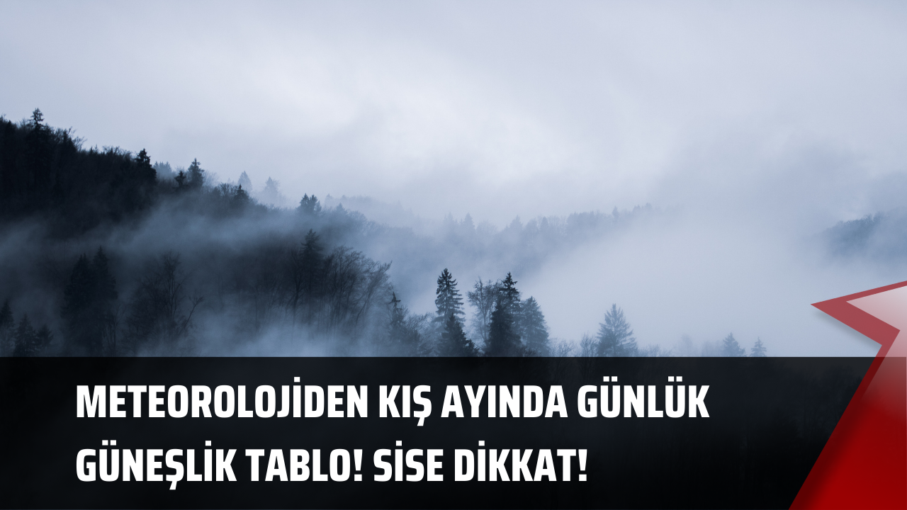 Meteorolojiden kış ayında günlük güneşlik tablo! Sis yurdu etkisi altına alacak