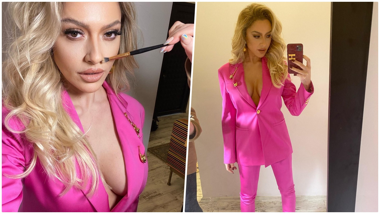 Hadise'nin derin göğüs dekoltesi Instagram'ı salladı