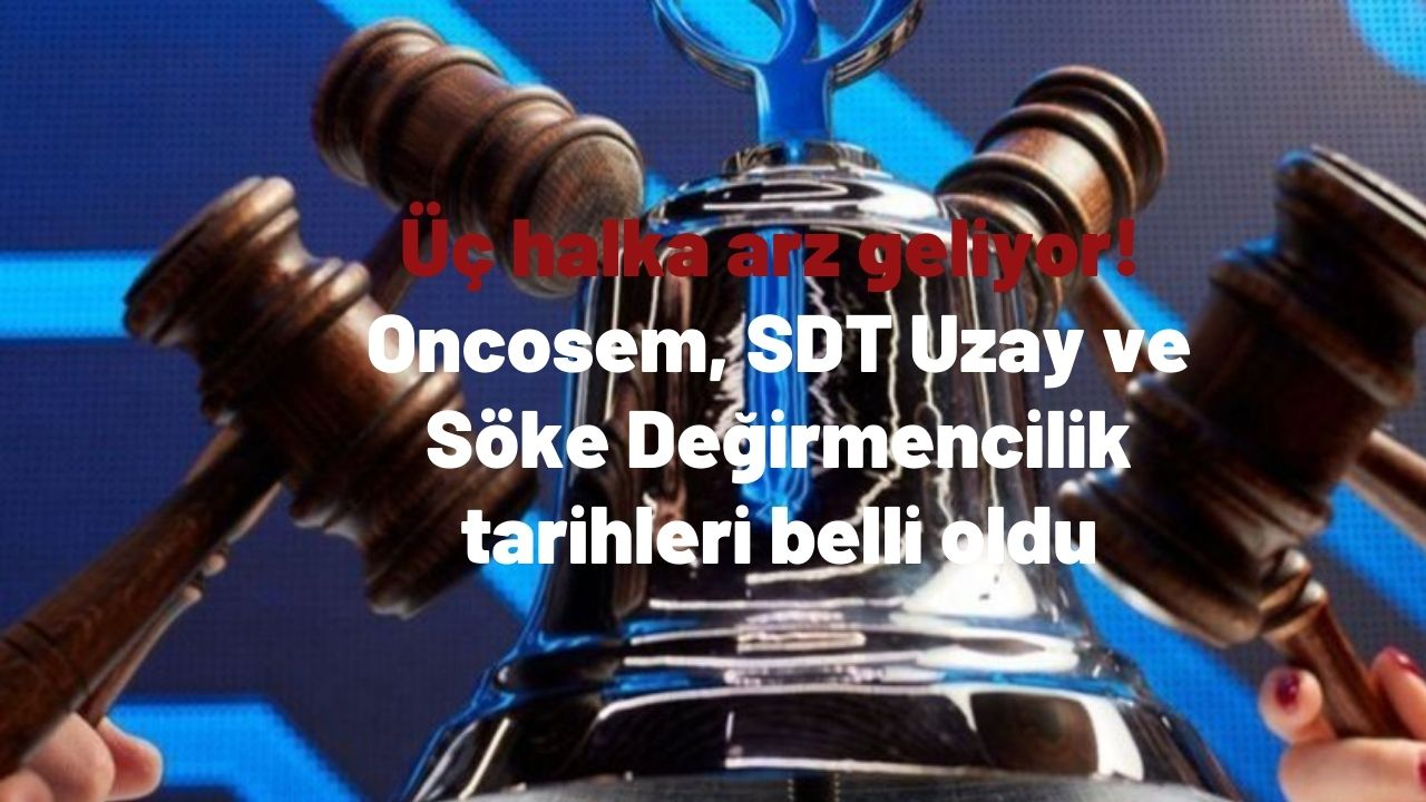 Üç halka arz geliyor! Oncosem, SDT Uzay ve Söke Değirmencilik tarihleri belli oldu