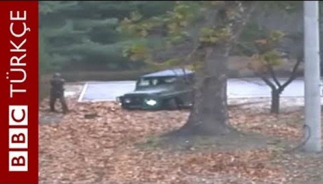 Kuzey Koreli askerin Güney Kore'ye kaçış anı!