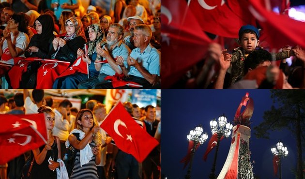 Yurdun her köşesinde ''Demokrasi Nöbeti''