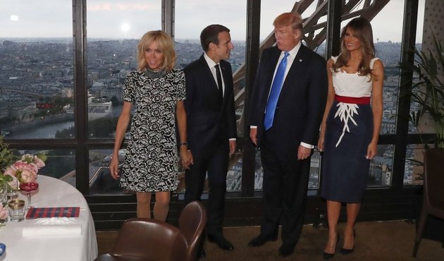 Trump'tan, Macron'un kendisinden 24 yaş büyük eşine şaşırtan sözler! Ortam buz kesti...