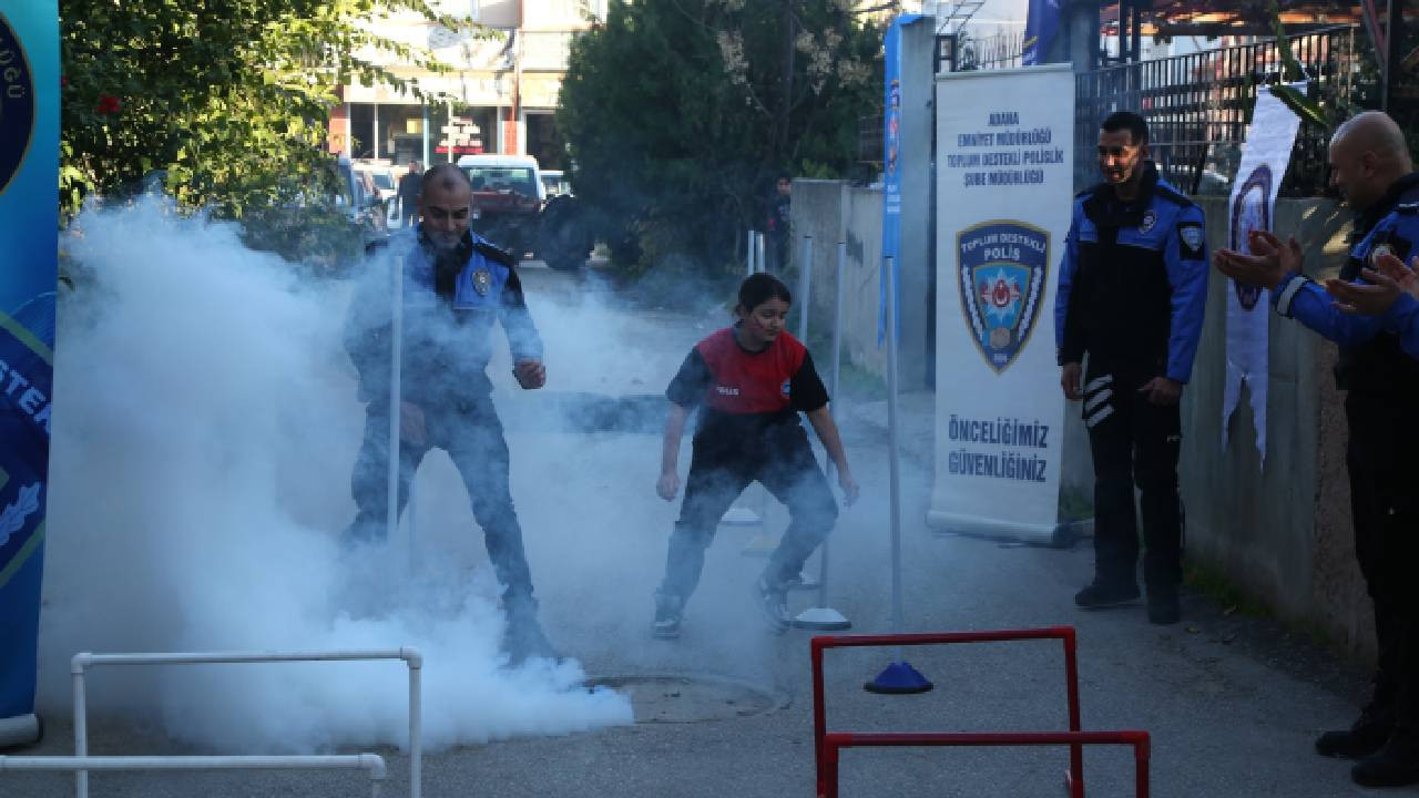 Adanalı çocuklardan Survivor parkuru! Polisler de onlarla yarıştı