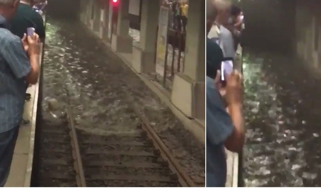 İstanbul Metrosu'nu sel suları bastı! / VİDEO