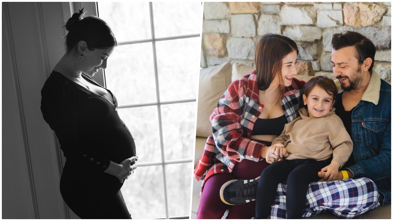 Hazal Kaya'dan doğum öncesi yeni pozlar