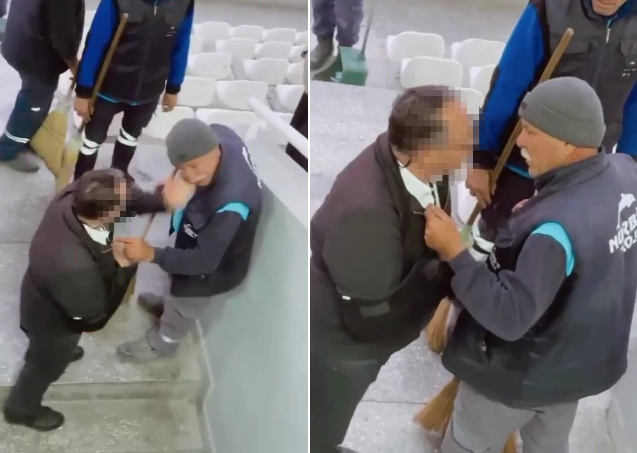 Sosyal medya bu olayı konuşuyor! Temizlik görevlisine tokatlı saldırı! O anlar kamerada...