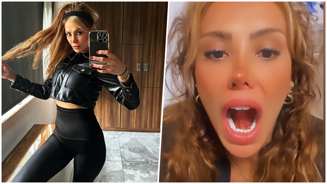 Yok artık! Ceyda Ersoy'un öpüşürken dili koptu