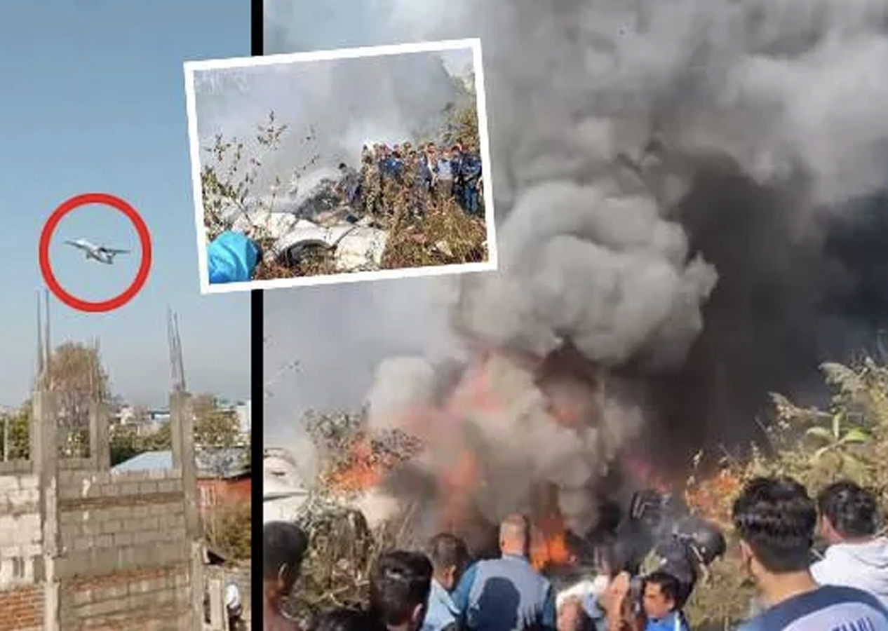 68 kişi hayatını kaybetmişti! İşte Nepal'daki yolcu uçağının düşme anı...