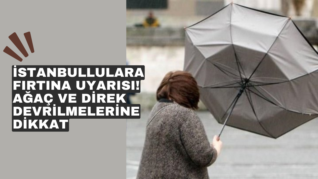 İstanbullulara fırtına uyarısı! Ağaç ve direk devrilmelerine dikkat