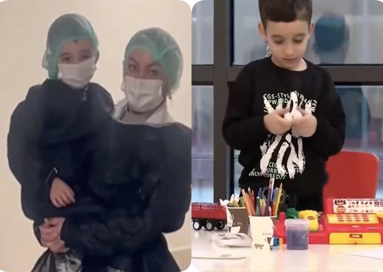 Maden kazası geçiren babası tedavi altına alınmıştı