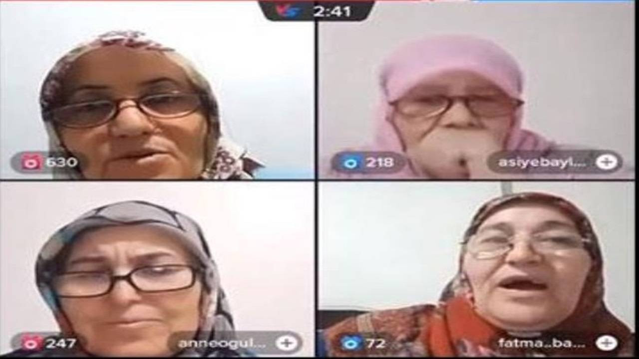 Yaşlı kadınların TikTok yarışı çok konuşuldu! Canlı yayına binlerce kişi katıldı