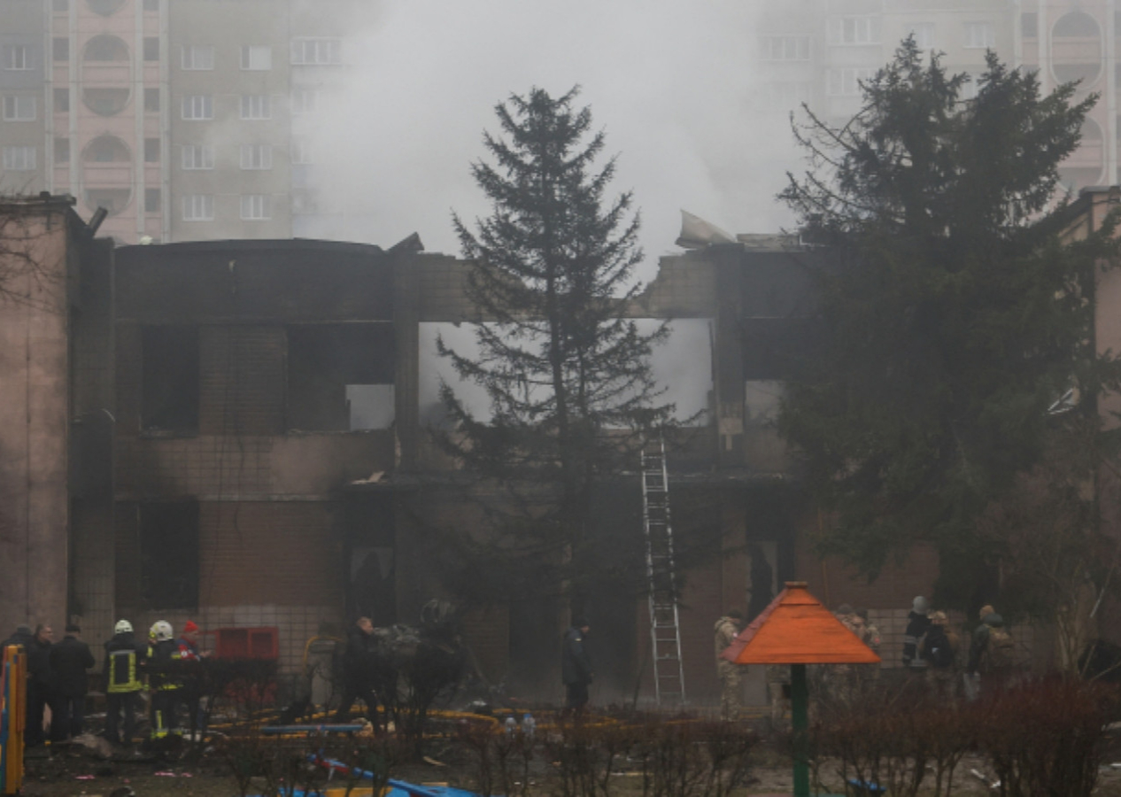 Kiev'de helikopter düştü! Ukrayna İçişleri Bakanı öldü...