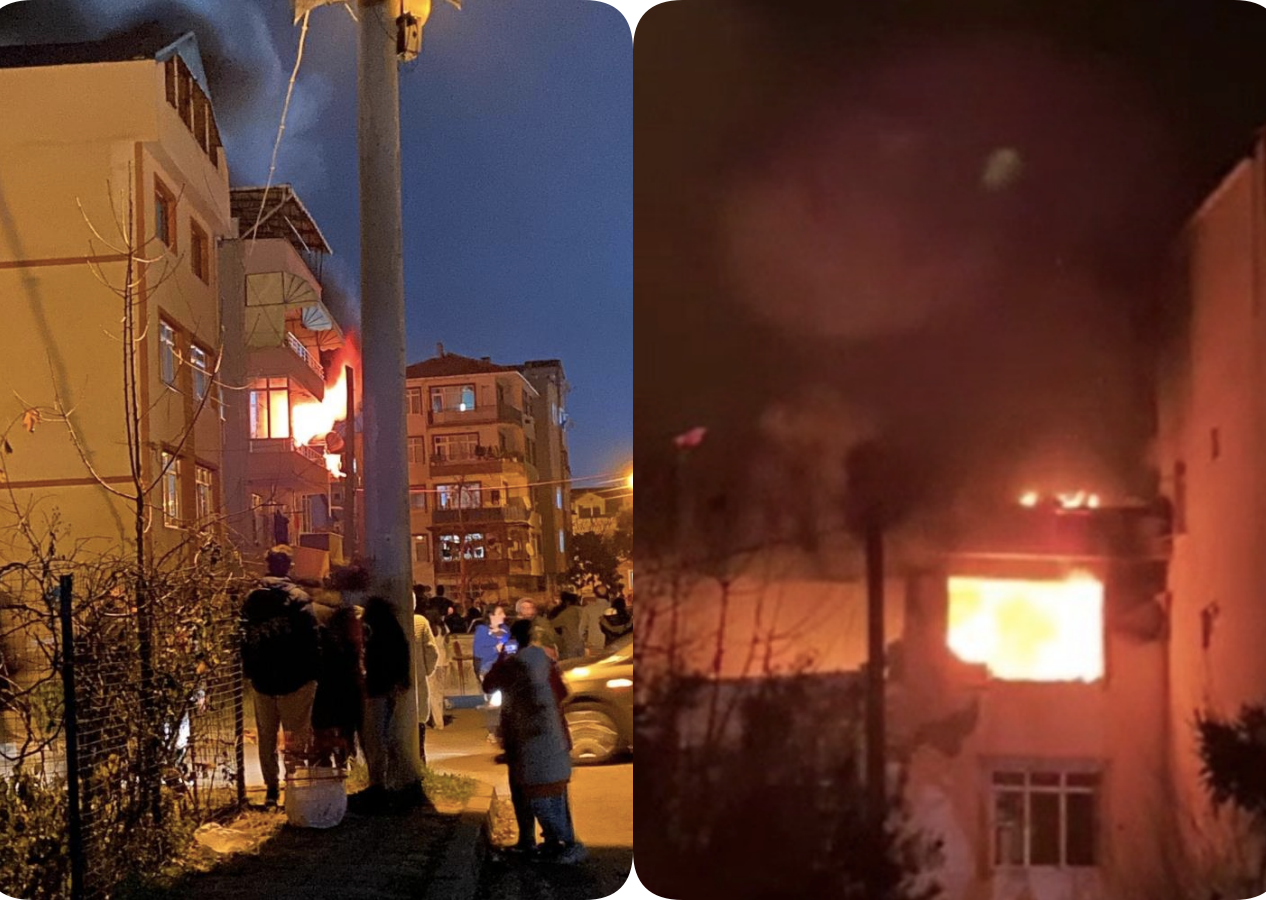 Doğal gaz patlamasının yaşandığı anlar kameraya yansıdı! Bir anda alev topuna döndü...