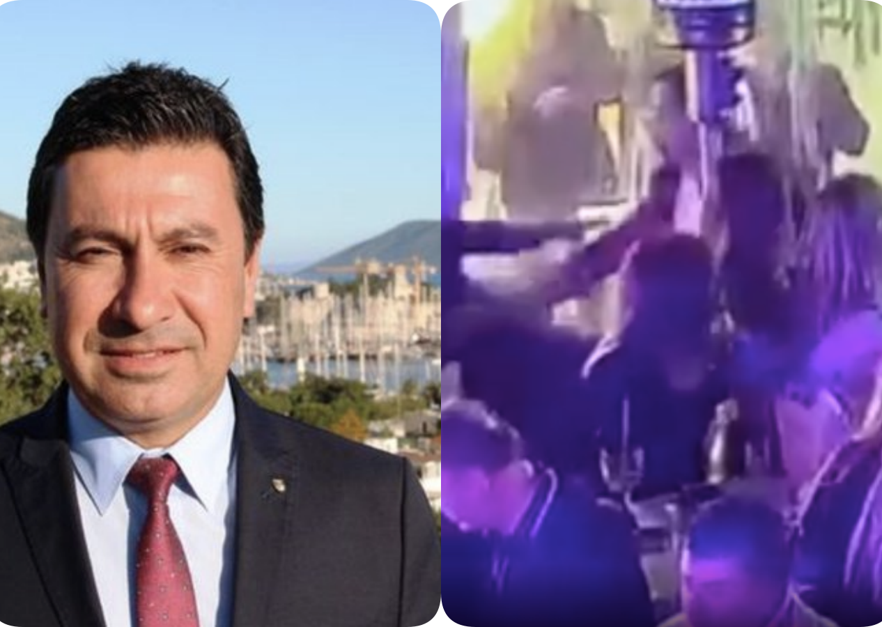 Bodrum Belediye Başkanı Ahmet Aras'a saldırı! O anlar saniye saniye kameraya yansıdı
