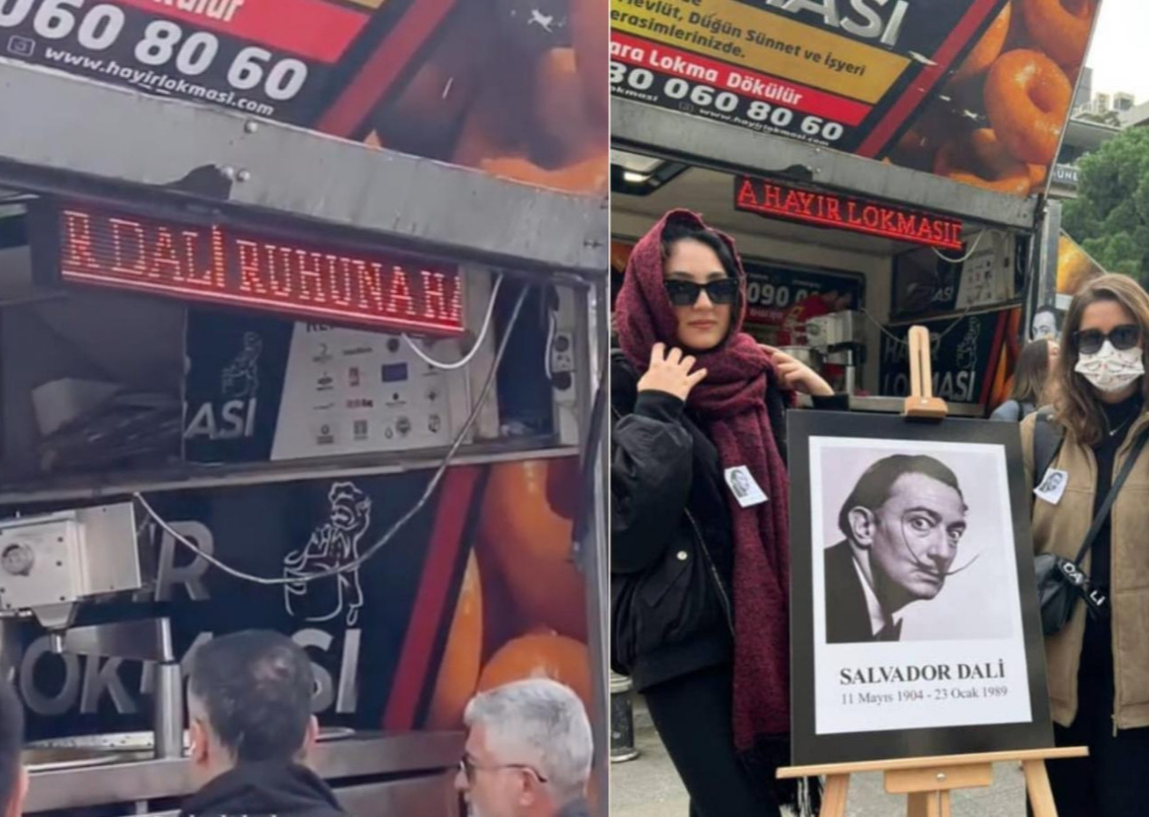 Salvador Dali için 'hayır lokması' döktüler! Kadıköy'de ilginç anlar...