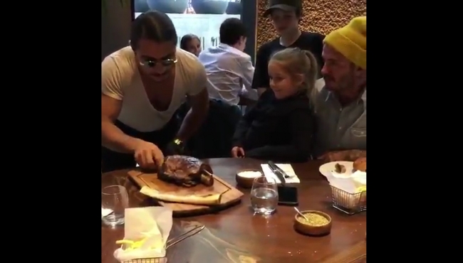 Beckham Nusret'e hayran kaldı...