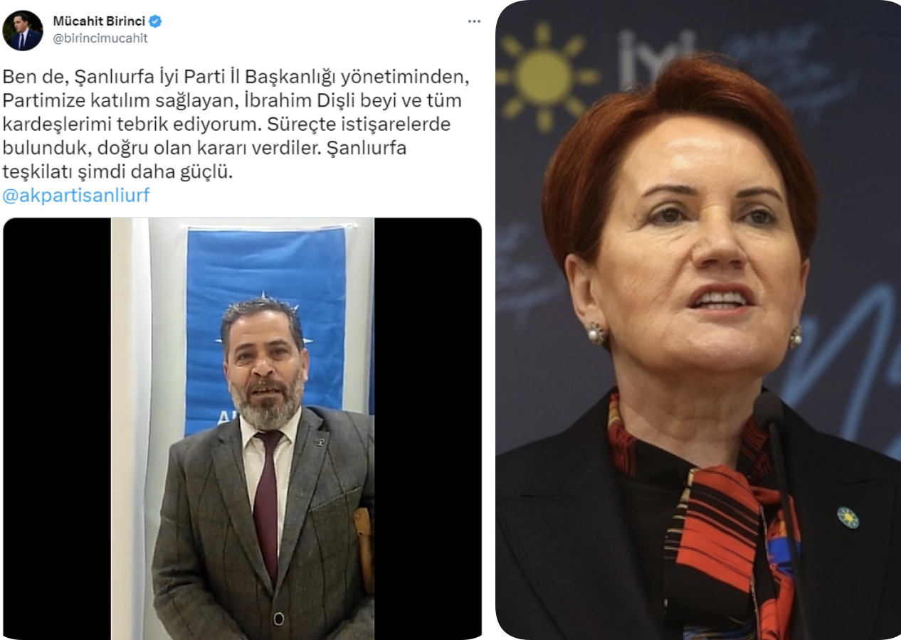 Akşener'in bir hafta önce ziyaret ettiği İYİ Parti Şanlıurfa İl yönetimi AK Parti'ye geçti
